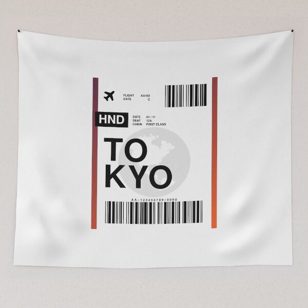 Item preview, Tokyo Boarding Pass designed and sold by RabbitK.