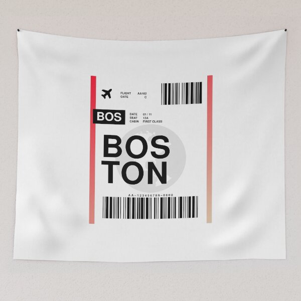 Item preview, Boston Boarding Pass designed and sold by RabbitK.