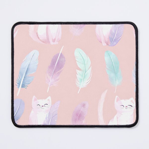 Item preview, Cute cat and feather pattern  designed and sold by Boru-Atisuto.