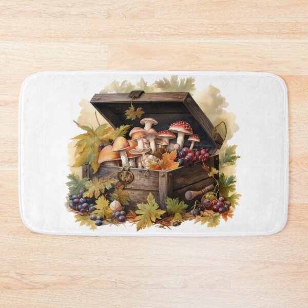 Item preview, Forest Treasure Chest, Treasures of Nature, Autumn Gifts watercolor style designed and sold by Sunmoonlove.