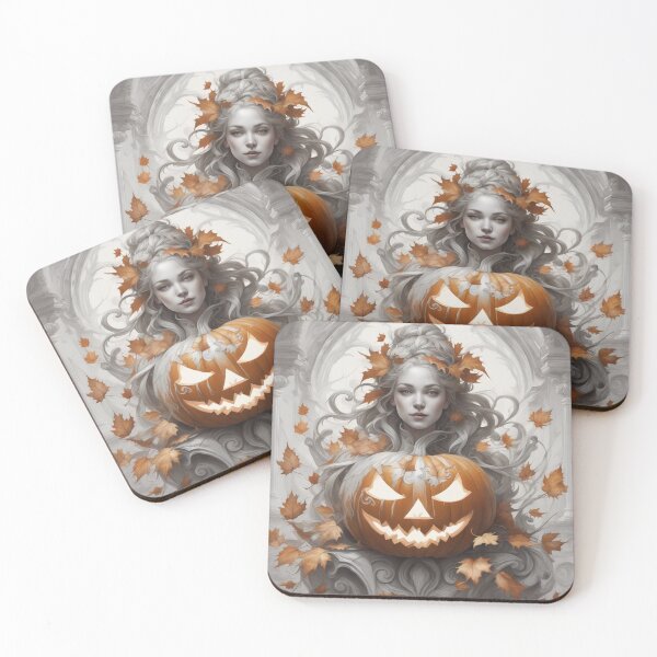 Item preview, Artistic pumpkin lantern with autumnal ornaments designed and sold by FotoworldEdel.