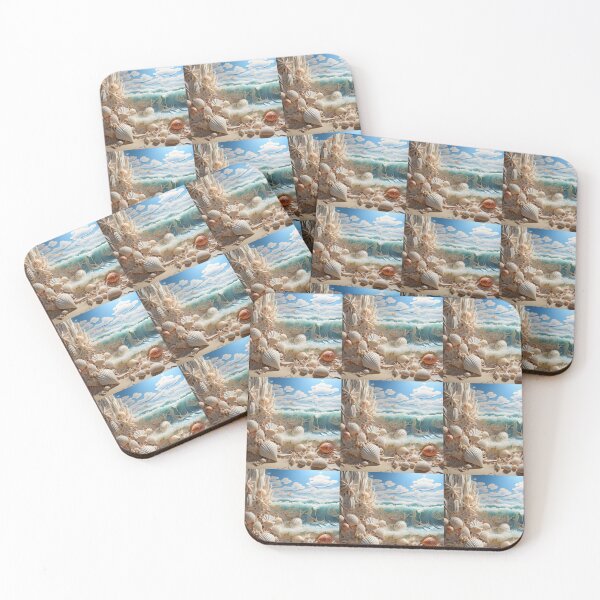 Item preview, Seaside scenes with sandcastles and shells  designed and sold by KornUHD.