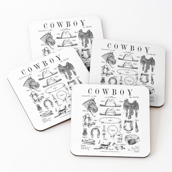 Item preview, Cowboy Country Western Old West Rodeo Vintage Patent Print designed and sold by GrandeDuc.