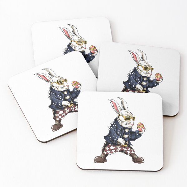 Item preview, easter bunny egg, rocker bunny holding egg, rocker bunny with egg designed and sold by GreyStanzione1.