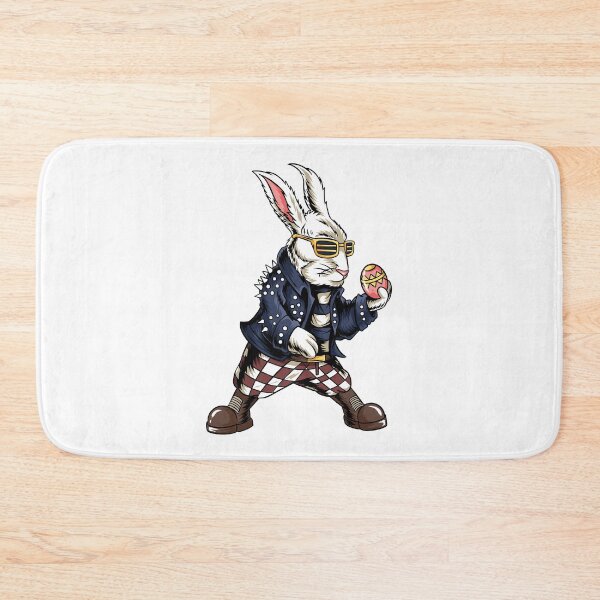 Item preview, easter bunny egg, rocker bunny holding egg, rocker bunny with egg designed and sold by GreyStanzione1.