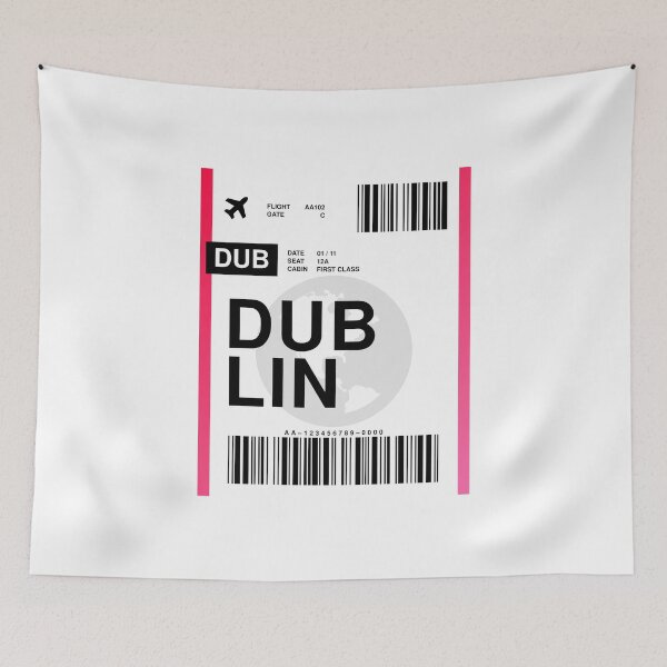 Item preview, Dublin Boarding Pass designed and sold by RabbitK.