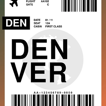 Artwork thumbnail, Denver Boarding Pass by RabbitK