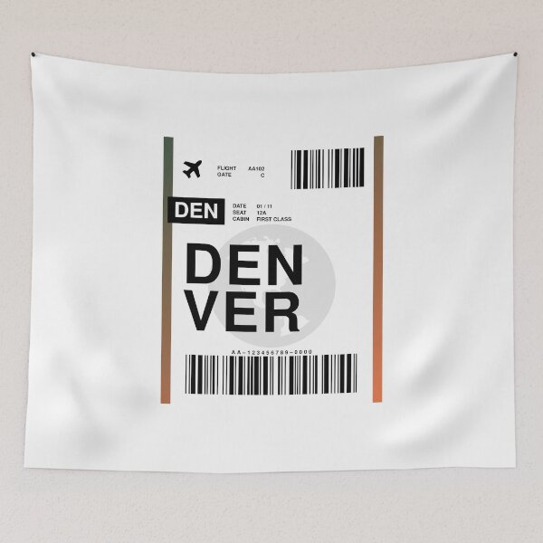 Item preview, Denver Boarding Pass designed and sold by RabbitK.