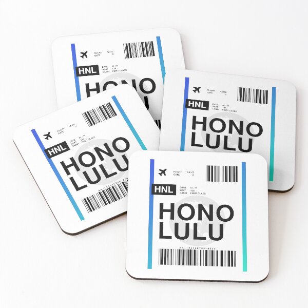 Item preview, Honolulu Boarding Pass designed and sold by RabbitK.