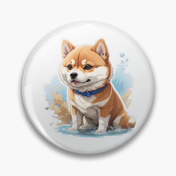 Item preview, Sticker cartoon cute Shiba Inu. designed and sold by WhalesDesignLab.