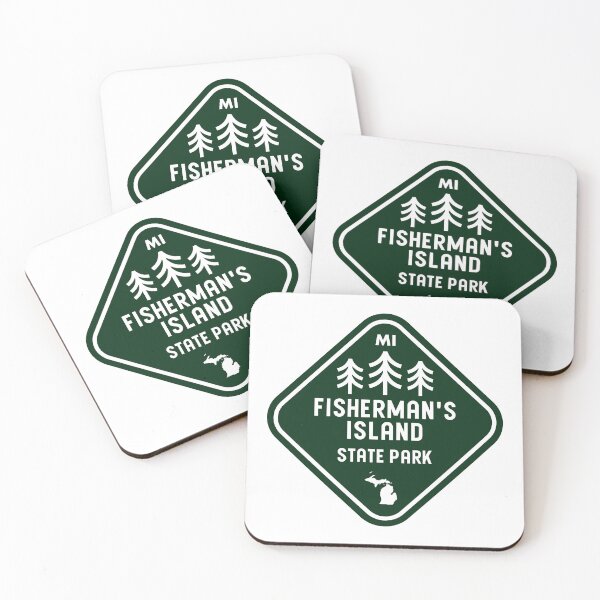 Item preview, Fisherman's Island State Park Michigan Rhombus designed and sold by bivenart.