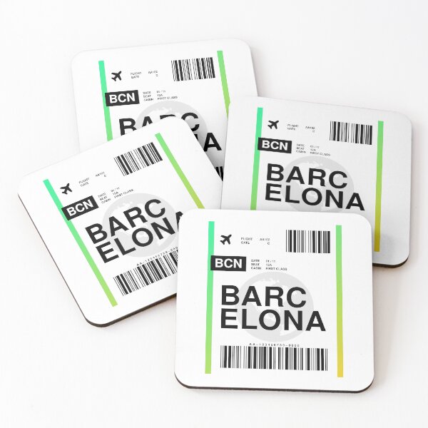 Item preview, Barcelona Boarding Pass designed and sold by RabbitK.