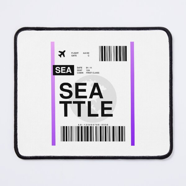 Item preview, Seattle Boarding Pass designed and sold by RabbitK.
