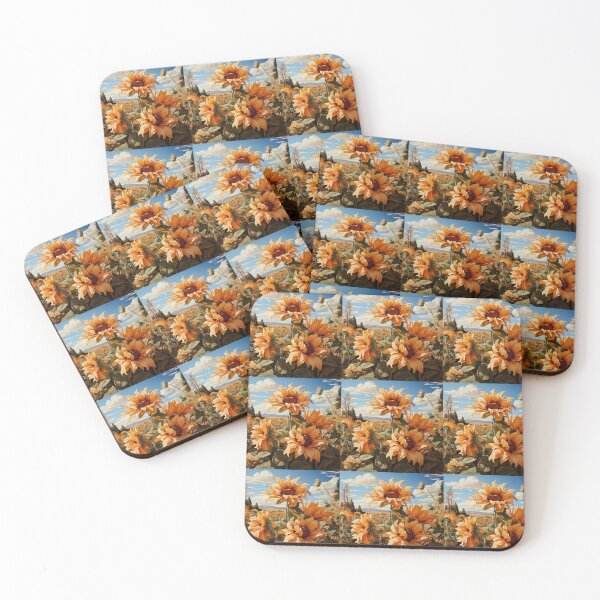 Item preview, Happy sunflowers in a sunny field  designed and sold by KornUHD.