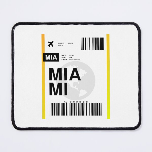 Item preview, Miami Boarding Pass designed and sold by RabbitK.