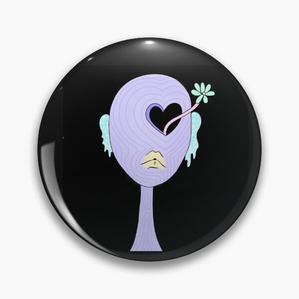 Item preview, Faceless ghost Monster no faces  purple violet halloween blue flower black heart pale lips designed and sold by Grab-it-fast.