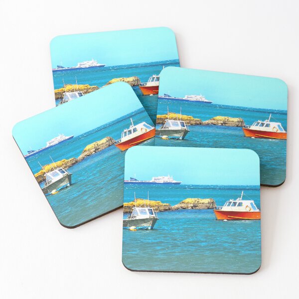 Item preview, Fishing boats and Ferry, Island Bay designed and sold by carole hirst.
