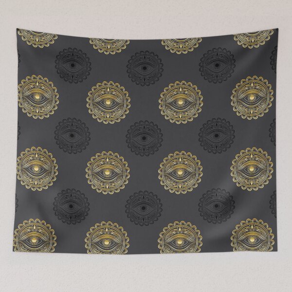 Item preview, Gold eye with floral ornament designed and sold by AnnArtshock.
