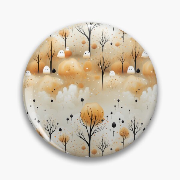 Item preview, Whispers of October: Pastel Haunts on White designed and sold by Moisky Patterns.