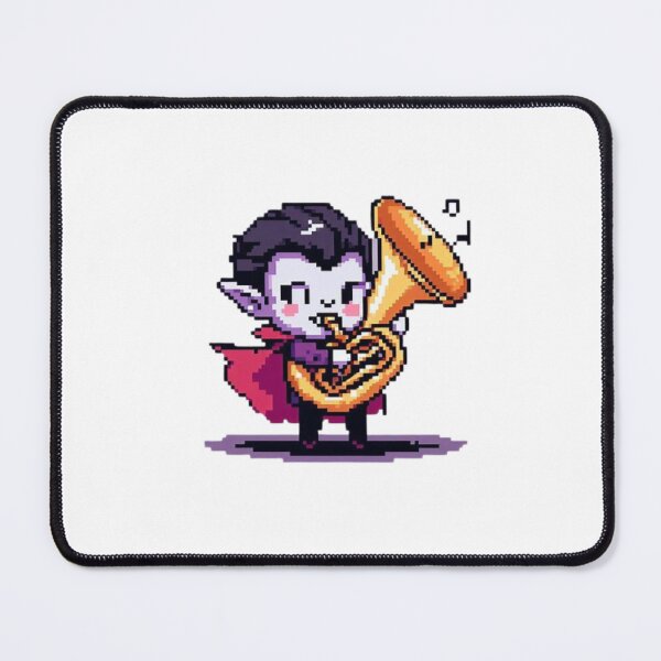Item preview, a cute vampire playing a tuba designed and sold by vidademusico.