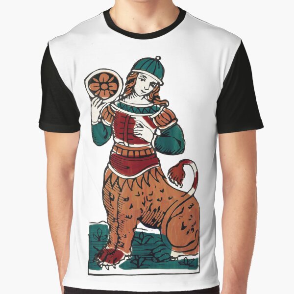 Cavalier de Deniers tarot Minchiate T-shirt graphique