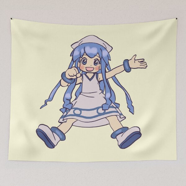 Item preview,  I draw happy pastel blue squid girl / Shinryaku Ika Musume designed and sold by RansRoom.