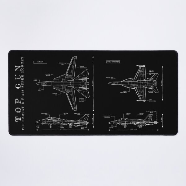 Aperçu de l'œuvre TOP GUN: F14 Tomcat vs FA18 Super Hornet (White Stencil- No Background) créée et vendue par BGALAXY.