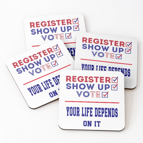 Item preview, Register Show up at the Ballot Box and Vote -Your Life Depends On It designed and sold by MysticOzzy.