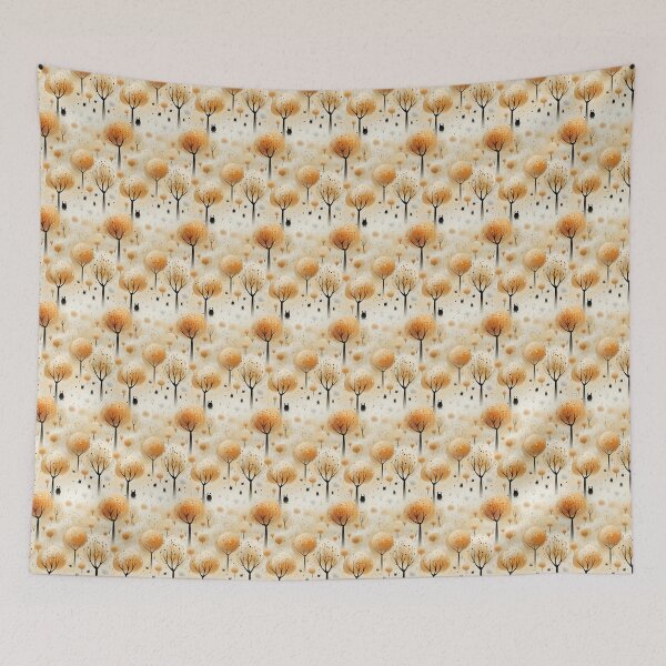 Item preview, Whispers of October: Pastel Haunts on soft amber. designed and sold by Moisky Patterns.