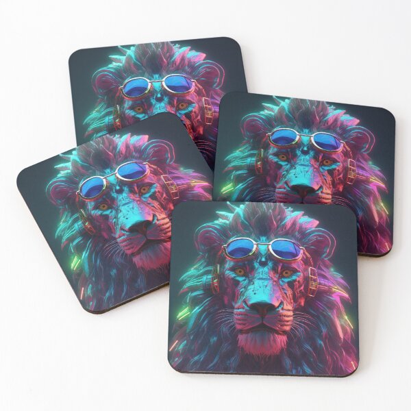 Item preview, Nautical Neon Lion designed and sold by Whimsicalhub.