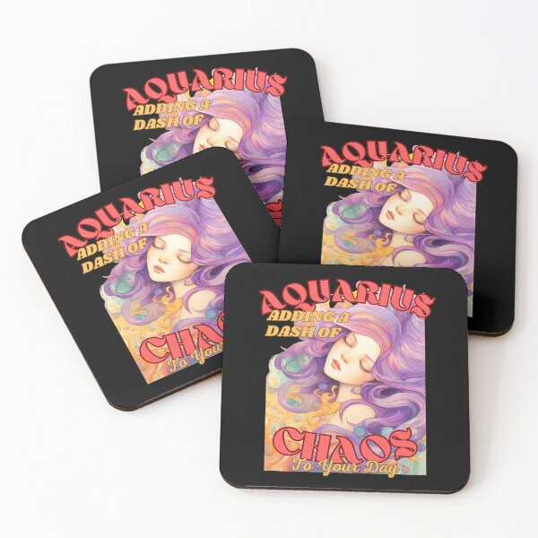 Item preview, Aquarius: Adding A Dash Of Chaos To Your Day. Aquarius astrology designed and sold by ZodiacWonders.