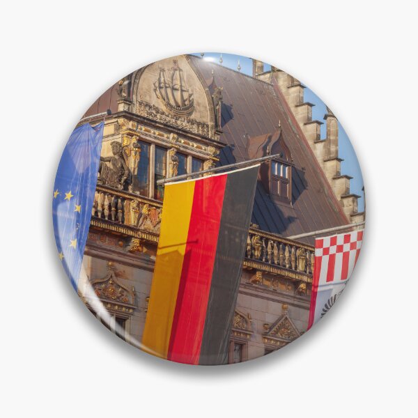 Item preview, Haus Schütting with flags on the Bremen market square, Bremen, Germany, Europe designed and sold by Torsten  Krüger.