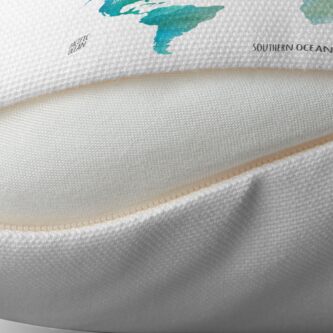 Alternate view of Worldmap in shades of blue Floor Pillow