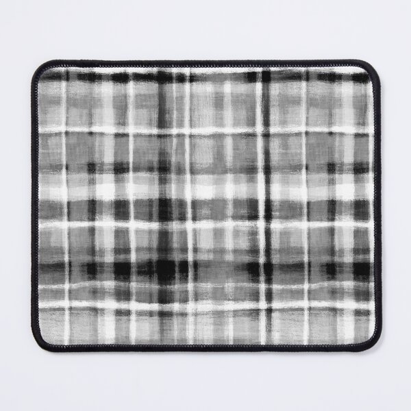 Item preview, Moody Monochrome Black and White Rustic Checkered Plaid designed and sold by micklyn.