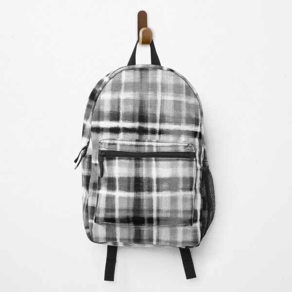Item preview, Moody Monochrome Black and White Rustic Checkered Plaid designed and sold by micklyn.