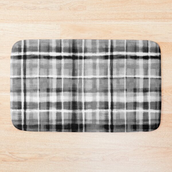 Item preview, Moody Monochrome Black and White Rustic Checkered Plaid designed and sold by micklyn.
