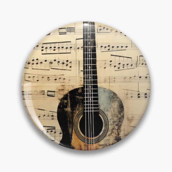 Artikelvorschau, Notenblatt für Vintage-Gitarre entworfen und verkauft von VisionDuke.