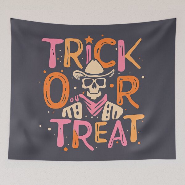 Item preview, Halloween Cowboy Skeleton: Trick or Treat Partner designed and sold by ZedOhEe.
