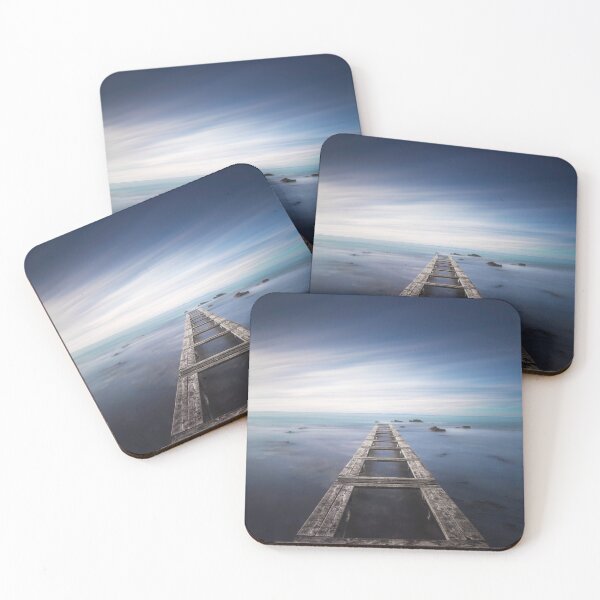 Item preview, Pier remains in a blue sea. Long Exposure. designed and sold by Stefano Orazzini.