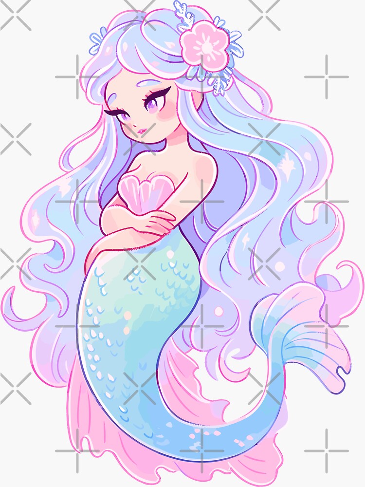 Cute Kawaii Pastel Mermaid