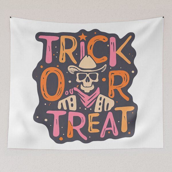 Item preview, Spooktober Cowboy Skeleton: Trick or Treat Partner designed and sold by ZedOhEe.
