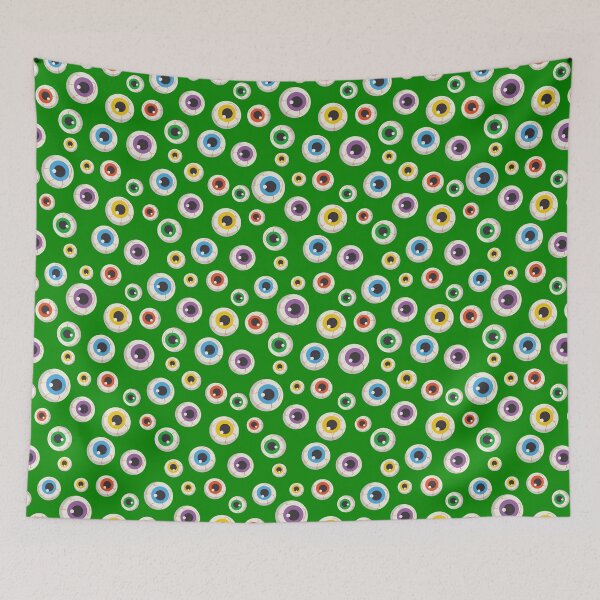 Item preview, Halloween Spooky Eyeballs Green  designed and sold by susycosta.