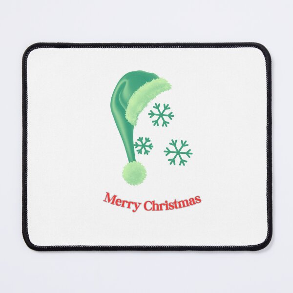 Item preview, Merry Christmas Hat and Snowflakes Green  designed and sold by Fionamyles.