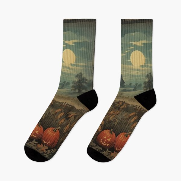 Item preview, Moonrise Over Pumpkin Patch - Halloween Art designed and sold by SlayerOfKings.