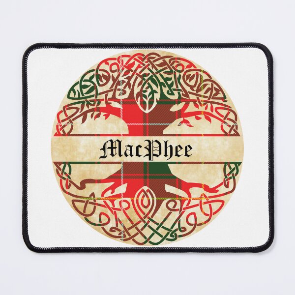 Artikelvorschau, MacPhee Tree of Life Clan schottischer Nachname Tartan entworfen und verkauft von BagTown Clans.
