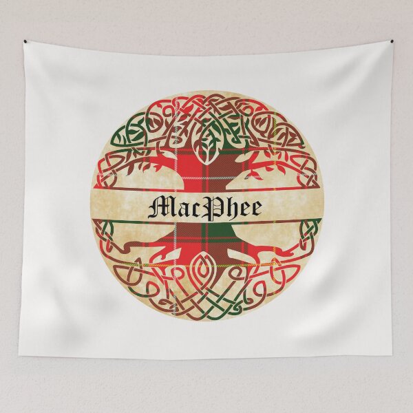 Item preview, MacPhee Tree of Life Clan Scottish Surname tartan designed and sold by BagTown Clans.
