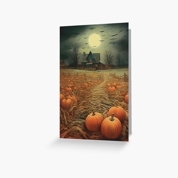 Item preview, Halloween Night in the Pumpkin Patch - Halloween Art designed and sold by SlayerOfKings.