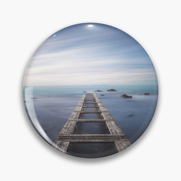 Item preview, Pier remains in a blue sea. Long Exposure. designed and sold by Stefano Orazzini.