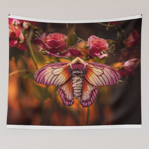 Artikelvorschau, Rose Moth - Pink Flyer entworfen und verkauft von Glenburn Graphics.