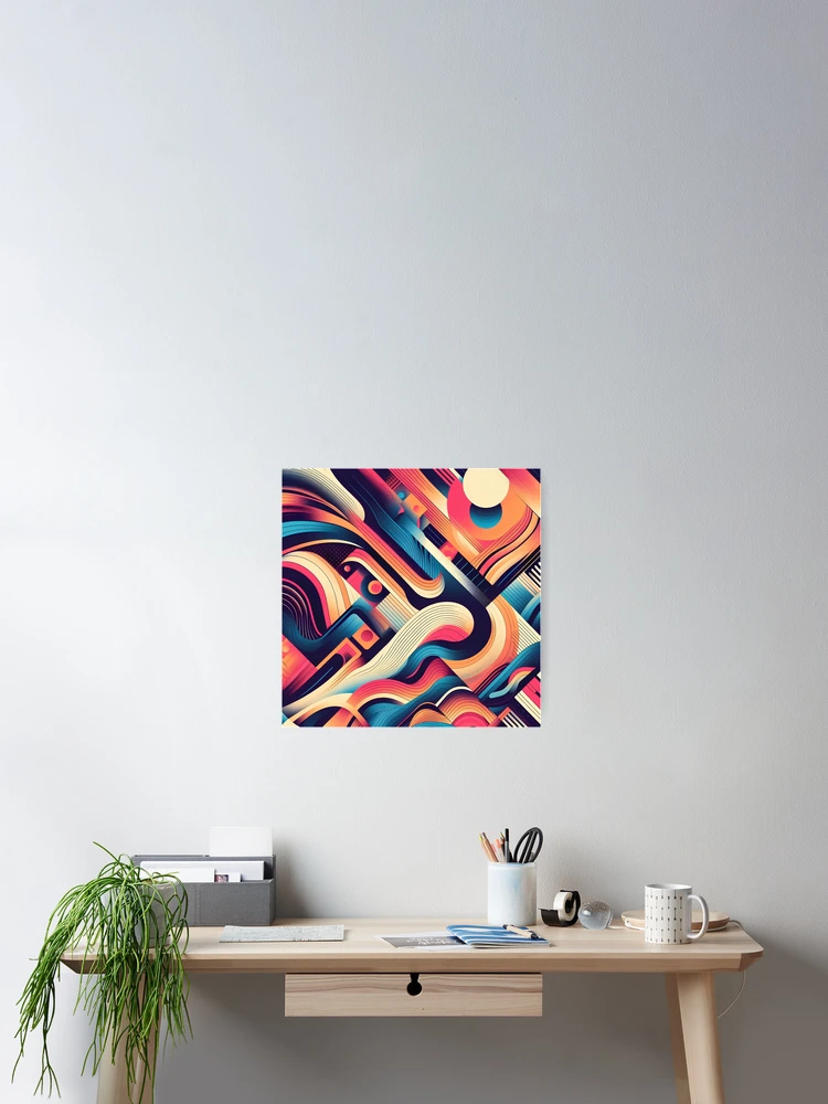 Thumbnail 2 of 3, Poster, Multi colour pattern designed and sold by Rinohana.